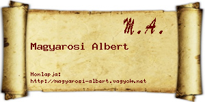 Magyarosi Albert névjegykártya
